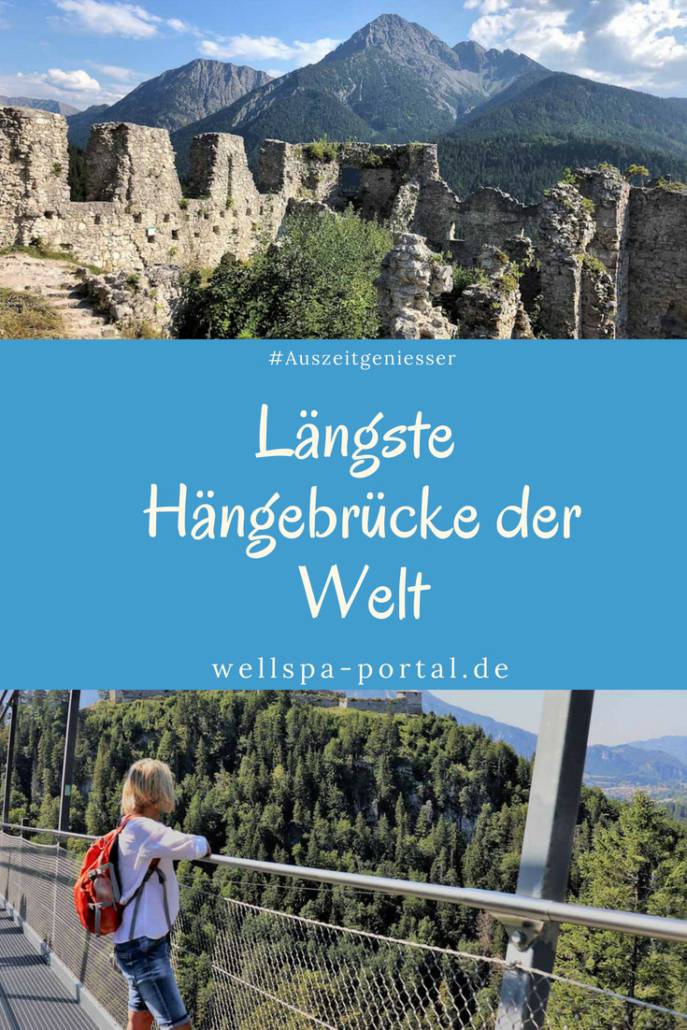Die längste Fussgänger Hängebrücke der Welt. Ausflugsziel highline 179 an der Burgenwelt Ehrenberg bei Reutte in Tirol. #Auszeit vom Alltag, #Wandern für #Genussabenteurer