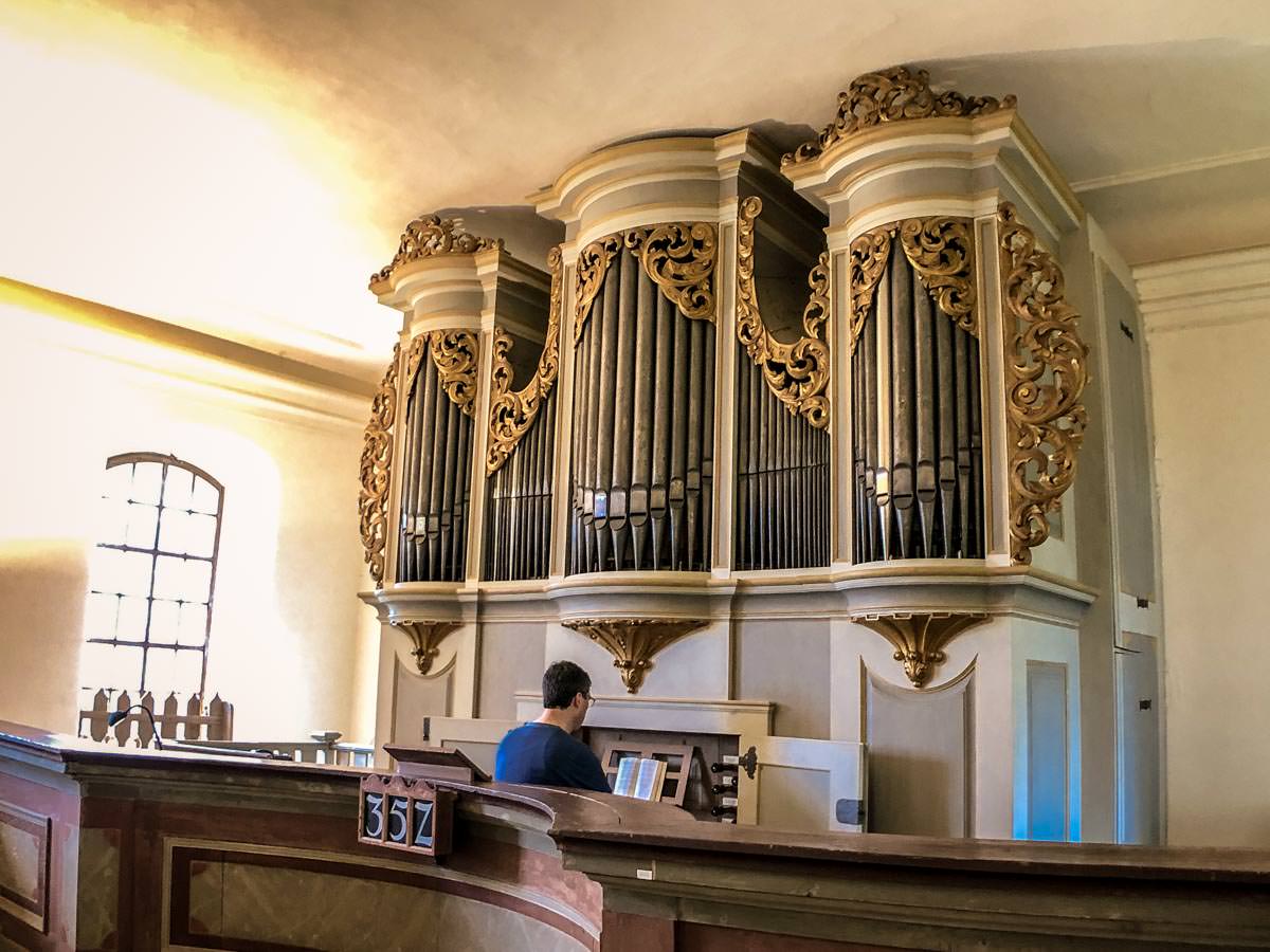Silbermann Orgel in der Kirche von Lebusa