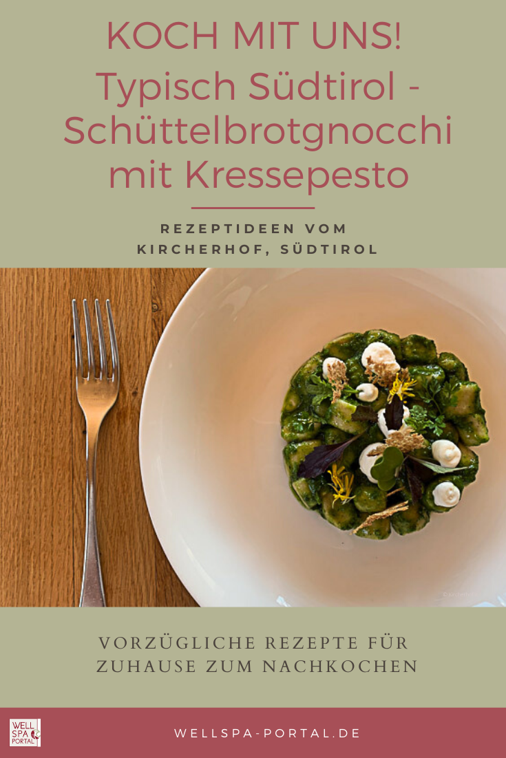 Typisch Südtirol Schuettelbrotgnocchi mit Kressepesto . Neue, schnelle, gesunde Rezept Ideen. Komm mit auf eine kulinarische Reise. REZEPTE aus aller Welt - Fernweh stillen und zuhause kochen. #zuhausekochen #Rezept #virtuelleReise #Südtirol