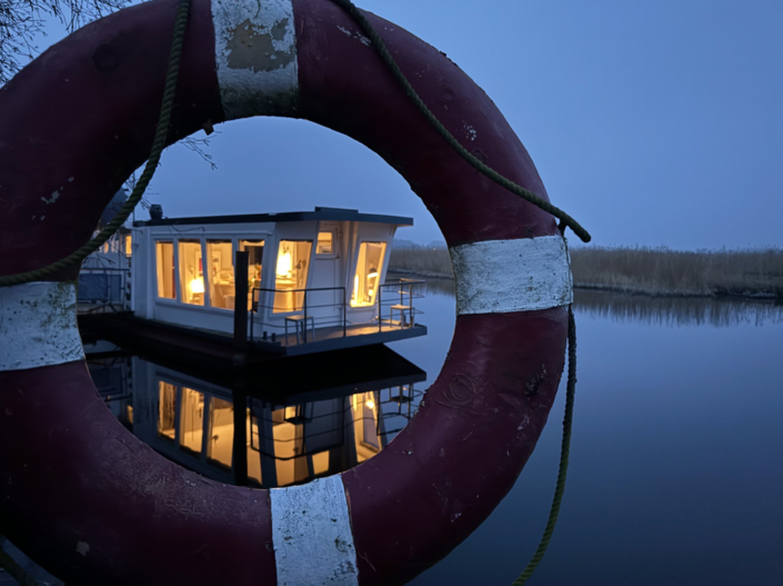 Urlaub mal anders: Übernachten auf dem Wohnschiff Neptun auf Fischland-Darß-Zingst. Ferien auf dem Wasser